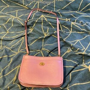 *Coach Metallic Pink Slim Crossbody